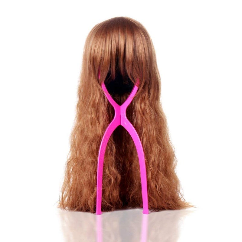 Dreamlover Wig Holder, Multiple Tall Stands for Long Wigs, Hot Pink, 3 Packs - Image 4